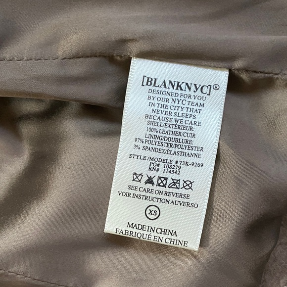 Blank NYC - Taupe Suede Leather Biker Jacket - Size XS - Picture 8 of 14